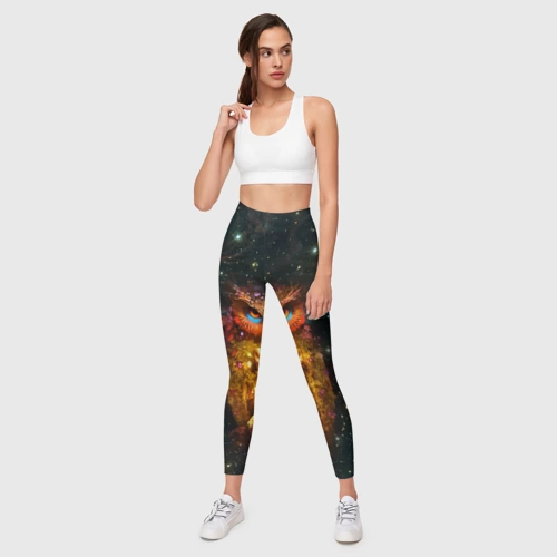 Леггинсы 3D Космический взгляд совы - фото 5
