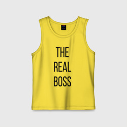 Детская майка хлопок The Real boss!