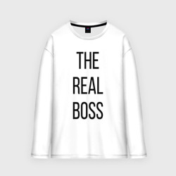 Женский лонгслив oversize хлопок The Real boss!