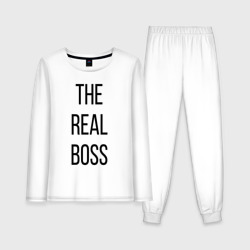 Женская пижама с лонгсливом хлопок The Real boss!