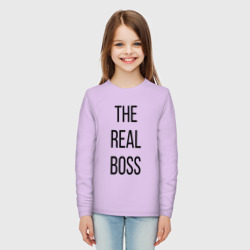 Детский лонгслив хлопок The Real boss! - фото 2