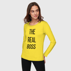 Женский лонгслив хлопок The Real boss! - фото 2