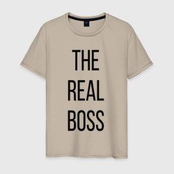 Мужская футболка хлопок The Real boss!