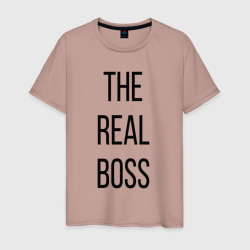 The Real boss! – Мужская футболка хлопок с принтом купить со скидкой в -20%