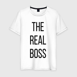 Мужская футболка хлопок The Real boss!