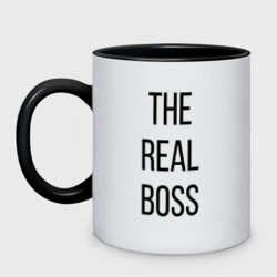 Кружка двухцветная The Real boss!