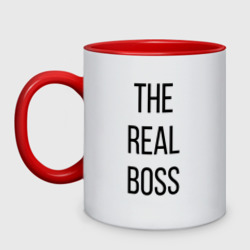 Кружка двухцветная The Real boss!