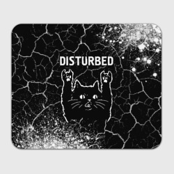 Прямоугольный коврик для мышки Группа Disturbed и Рок Кот