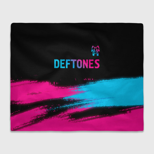 Плед 3D Deftones Neon Gradient, цвет 3D (велсофт)