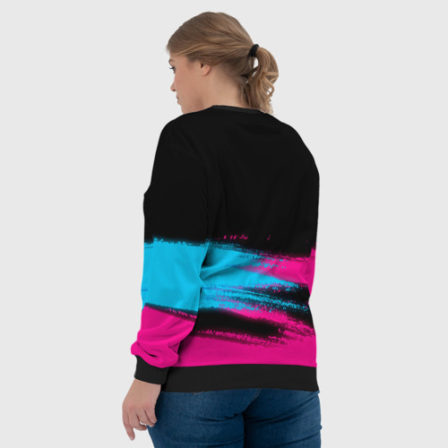 Женский свитшот 3D Deftones Neon Gradient, цвет 3D печать - фото 7