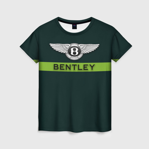 Женская футболка 3D Bentley green, цвет 3D печать