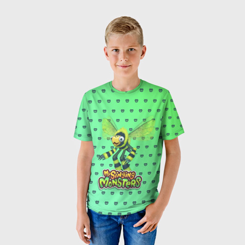 Детская футболка 3D My singing Monsters - Жужук , цвет 3D печать - фото 3