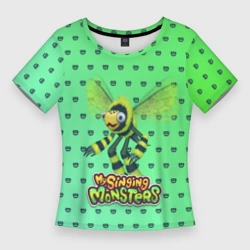 Женская футболка 3D Slim My singing Monsters - Жужук