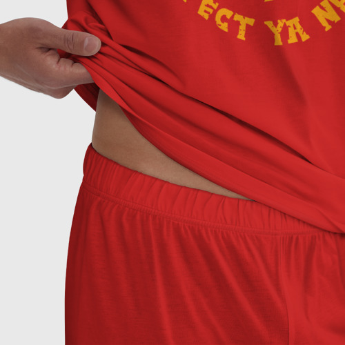 Мужская пижама хлопок Protect Ya Neck Wu-Tang, цвет красный - фото 6