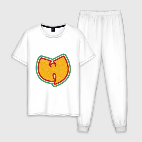 Мужская пижама с белой футболкой хлопок Wu-Tang Colors
