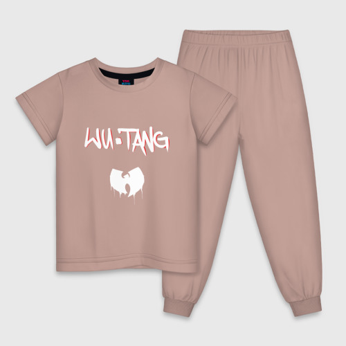 Детская пижама хлопок Ву-Тэнг Клэн, цвет пыльно-розовый