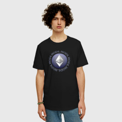 Мужская футболка хлопок Oversize Ethereum holders - фото 2