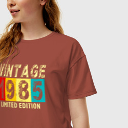 Женская футболка хлопок Oversize Винтаж 1985 ограничений выпуск - фото 2