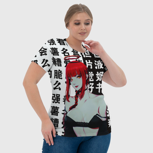 Женская футболка 3D с принтом Красивая МАКИМА из Человек бензопила, фото #4