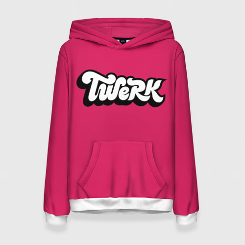 Женская толстовка 3D Twerk white inscription, цвет 3D печать