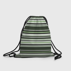 Горизонтальные зеленые  белые полосы – Рюкзак-мешок 3D с принтом купить со скидкой в -25%