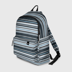 Рюкзак 3D Горизонтальные синие голубые белые полосы
