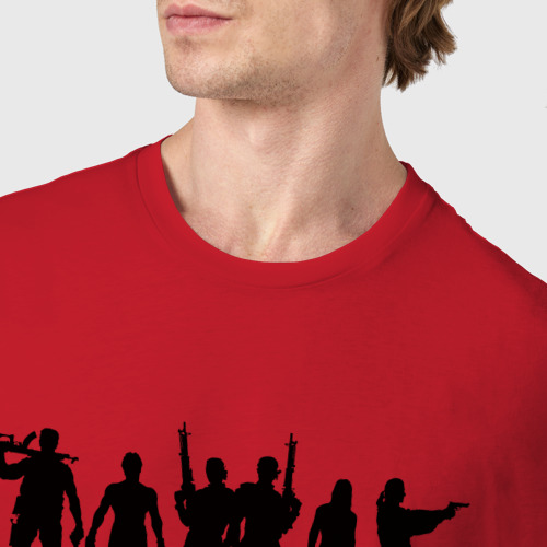 Мужская футболка хлопок Герои боевиков, цвет красный - фото 6