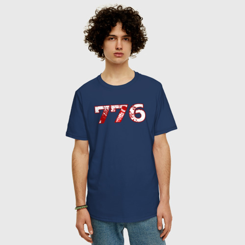 Мужская футболка хлопок Oversize с принтом 776, фото на моделе #1