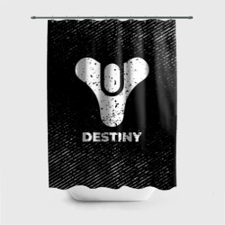 Штора 3D для ванной Destiny с потертостями на темном фоне