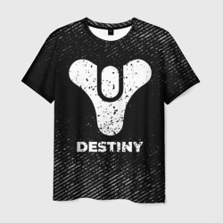 Мужская футболка 3D Destiny с потертостями на темном фоне