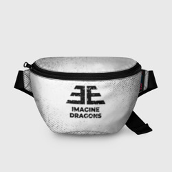 Поясная сумка 3D Imagine Dragons с потертостями на светлом фоне