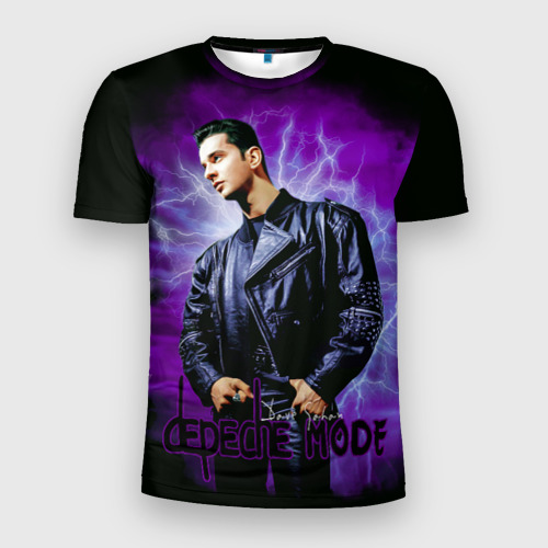 Мужская футболка 3D Slim с принтом Depeche Mode - Dave Gahan, вид спереди #2