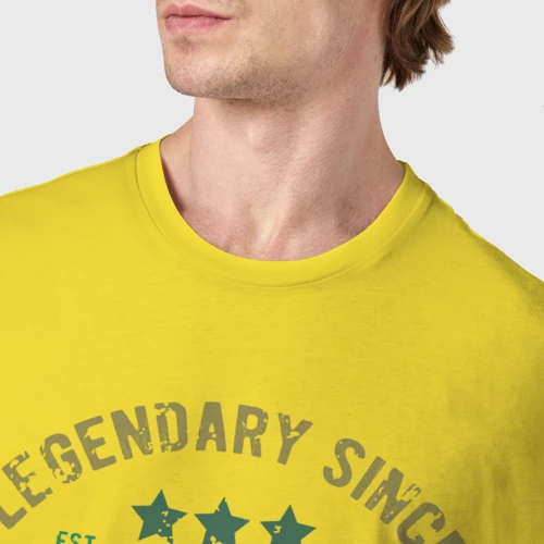 Мужская футболка хлопок с принтом Легенда с 1986 года, фото #4
