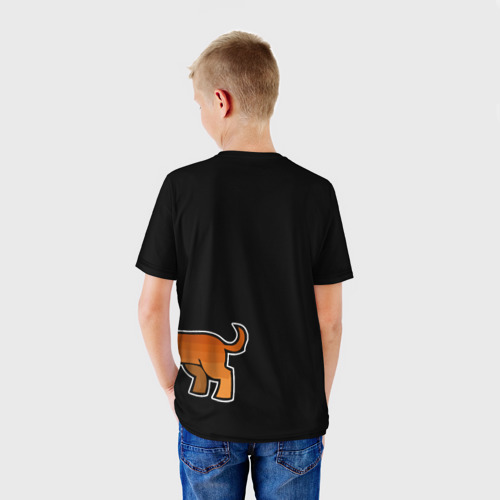 Детская футболка 3D Длинная Такса, цвет 3D печать - фото 4