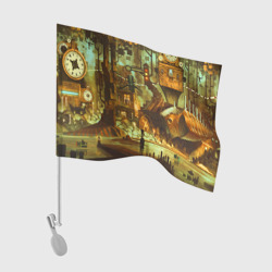 Флаг для автомобиля Cool Steampunk painting