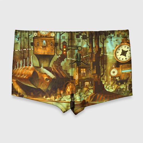 Мужские купальные плавки 3D Cool Steampunk painting, цвет 3D печать - фото 2