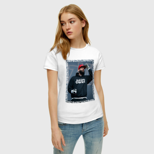 Женская футболка хлопок Limp Bizkit Лимп Бизкит, цвет белый - фото 3