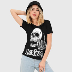 Женская футболка 3D Slim Louna череп - фото 2