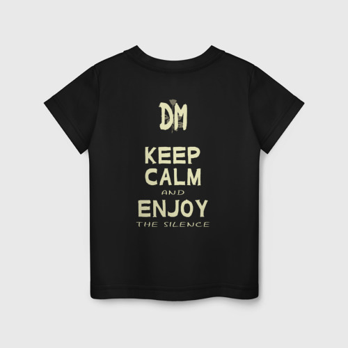 Детская футболка хлопок с принтом Keep Calm and Enjoy the Silence - Depeche Mode, вид сзади #1