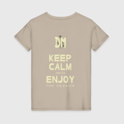 Женская футболка хлопок Keep Calm and Enjoy the Silence - Depeche Mode