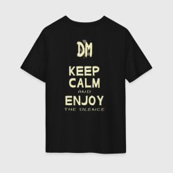 Женская футболка хлопок Oversize Keep Calm and Enjoy the Silence - Depeche Mode