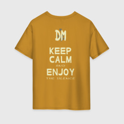 Женская футболка хлопок Oversize Keep Calm and Enjoy the Silence - Depeche Mode