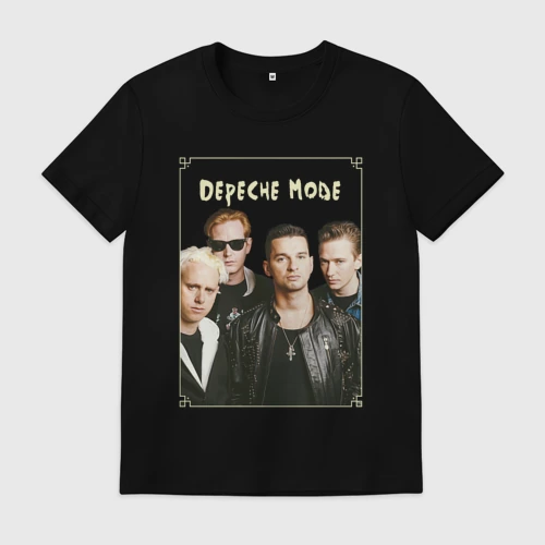 Мужская футболка хлопок с принтом Keep Calm and Enjoy the Silence - Depeche Mode, вид спереди #2