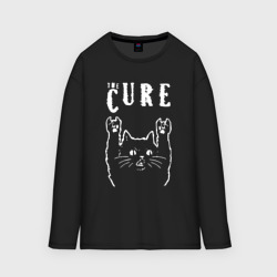 Мужской лонгслив oversize хлопок The Cure рок кот