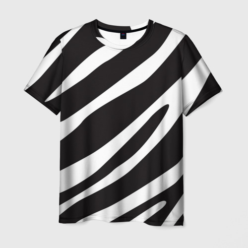 Мужская футболка 3D Анималистичный рисунок зебра, цвет 3D печать
