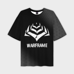 Мужская футболка oversize 3D Warframe Glitch - на темном фоне