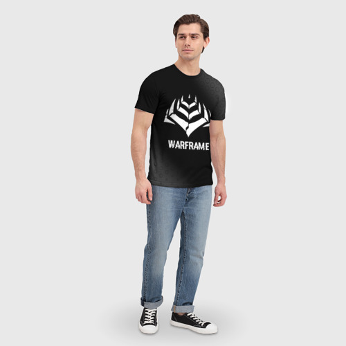 Мужская футболка 3D Warframe Glitch - на темном фоне, цвет 3D печать - фото 5