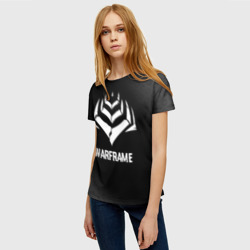 Женская футболка 3D Warframe Glitch - на темном фоне - фото 2