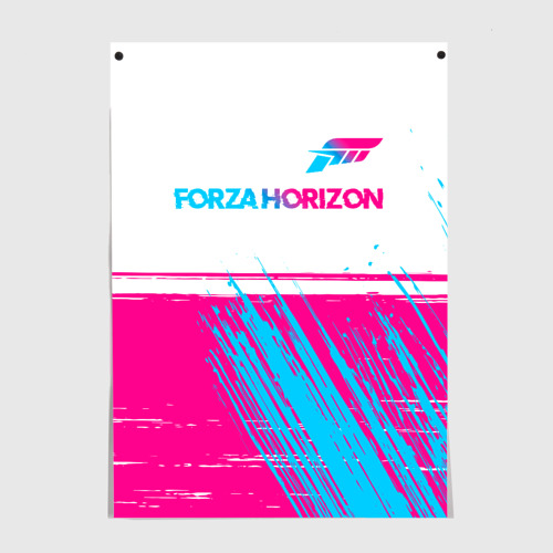 Постер Forza Horizon - Neon Gradient White