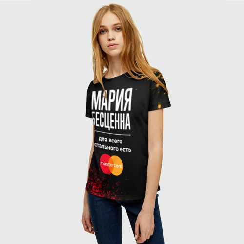 Женская футболка 3D Мария Бесценна, а для всего остального есть Mastercard, цвет 3D печать - фото 3